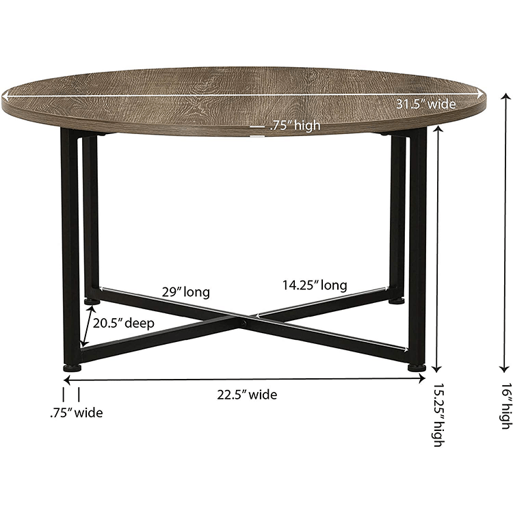 retro coffee table detail
